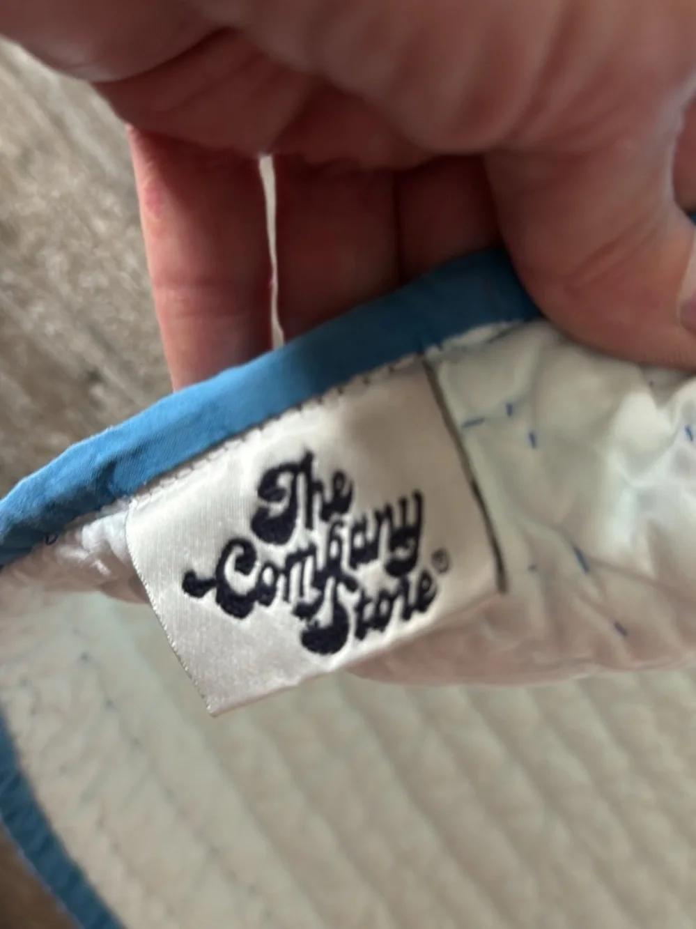 The Company Store Vintage Blue and White Star & Animal Quilted Throw